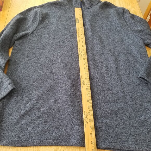 Men's Saddlebred Big & Tall Blue Quarter Zip Pockets Long Sleeve Jacket XLT - Picture 5 of 7